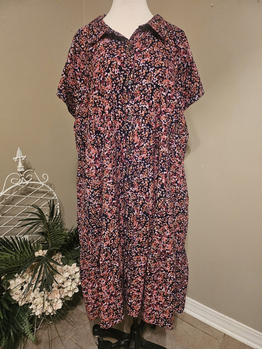 Boho Floral Dress With Pockets